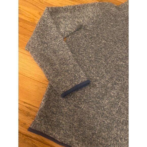 J. Crew, women's high neck, 1/4 zip, long sleeve fleece pullover size large - Picture 2 of 9